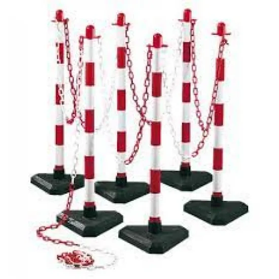 Триъгълна основа с цимент за ПВЦ разделително колче.